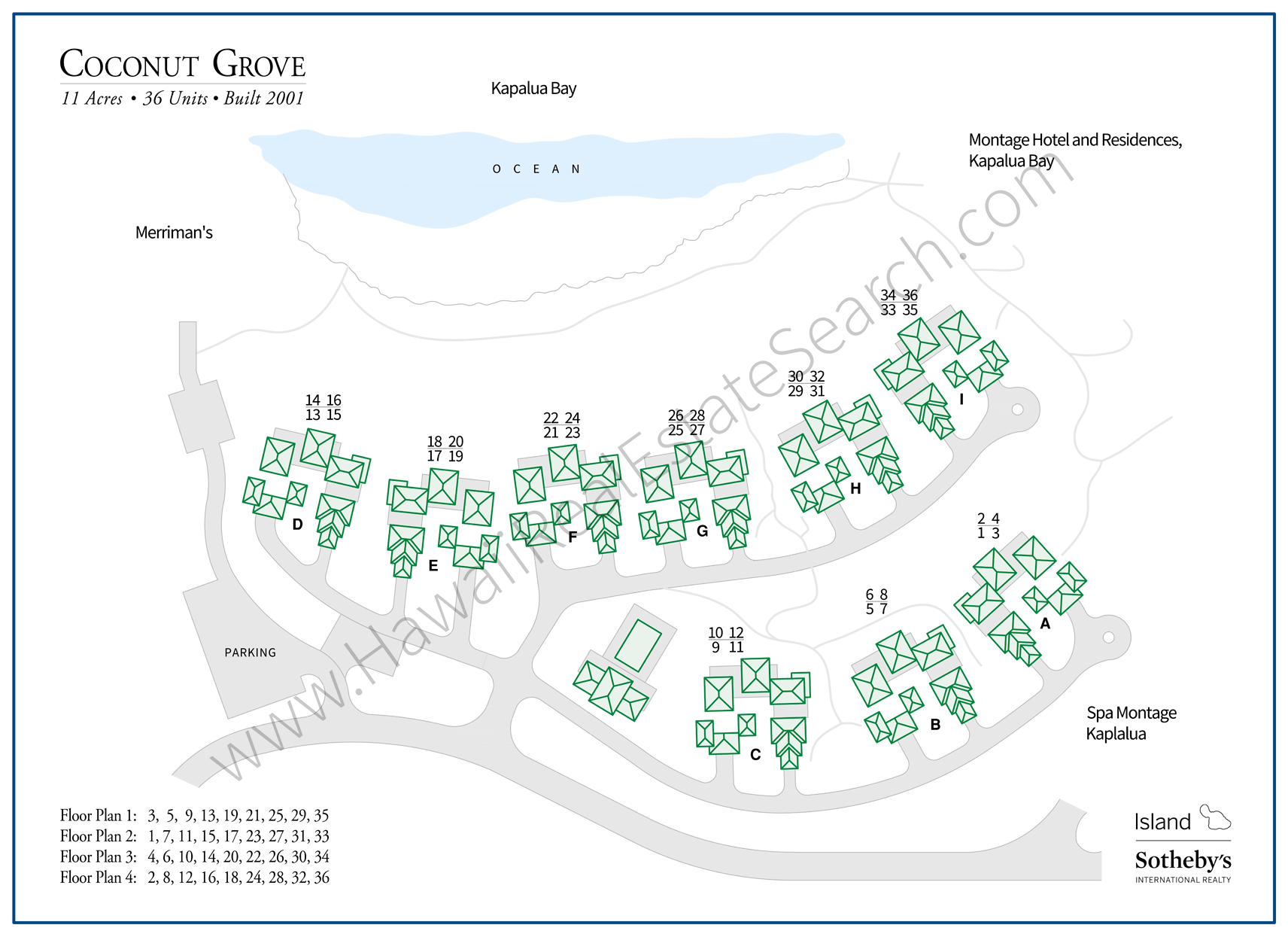 Kapalua Coconut Grove Property Map